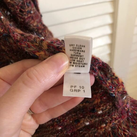 St. John Multicolor Slub Wool and Alpaca Knit Vest Size Small - Picture 6 of 10